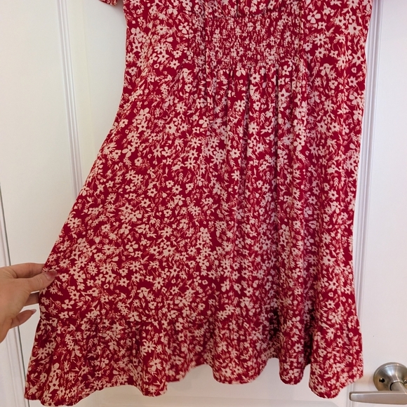 Reitmans Red Floral Mini Dress - Picture 8 of 9
